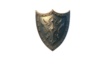 A sturdy iron guard shield, perfect for medieval or protective-themed visuals.