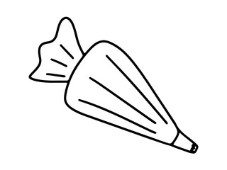 Vector pastry bag doodle illustration