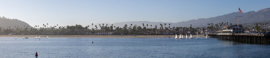A breathtaking panoramic view of the Santa Barbara coastline © evgeeenius