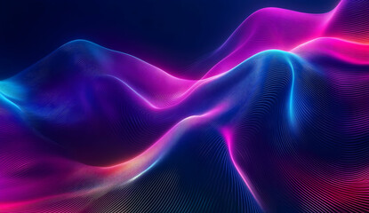 Abstract background with colorful waves and neon lights