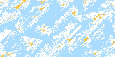 Fototapeta premium Abstract Light Blue and White Marble Design with Gold Accents