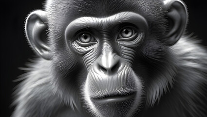 black white wallpaper monkey hd