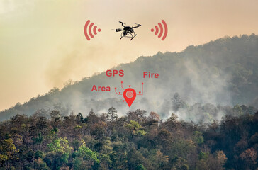 Wildfire drones is detect and send coordinate to firefighter team.