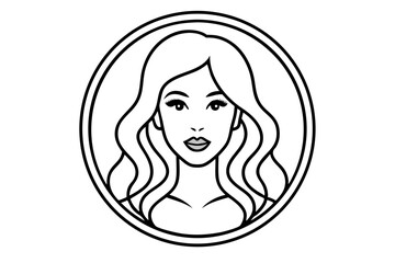 Elegant Addax antelope silhouette in minimalist line art vector style. This clean and modern wildlife design features the distinctive curved horns and sleek profile of the desert-dwelling Addax, 