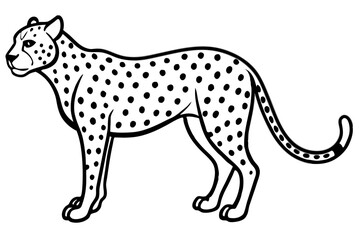 Elegant Addax antelope silhouette in minimalist line art vector style. This clean and modern wildlife design features the distinctive curved horns and sleek profile of the desert-dwelling Addax, 