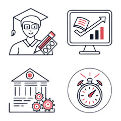 Flat Social Media Icons Set in Modern Minimal Style