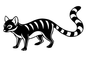 Elegant Addax antelope silhouette in minimalist line art vector style. This clean and modern wildlife design features the distinctive curved horns and sleek profile of the desert-dwelling Addax, 