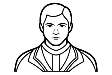 Elegant Addax antelope silhouette in minimalist line art vector style. This clean and modern wildlife design features the distinctive curved horns and sleek profile of the desert-dwelling Addax, 