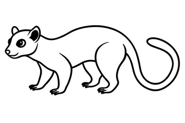 Elegant Addax antelope silhouette in minimalist line art vector style. This clean and modern wildlife design features the distinctive curved horns and sleek profile of the desert-dwelling Addax, 