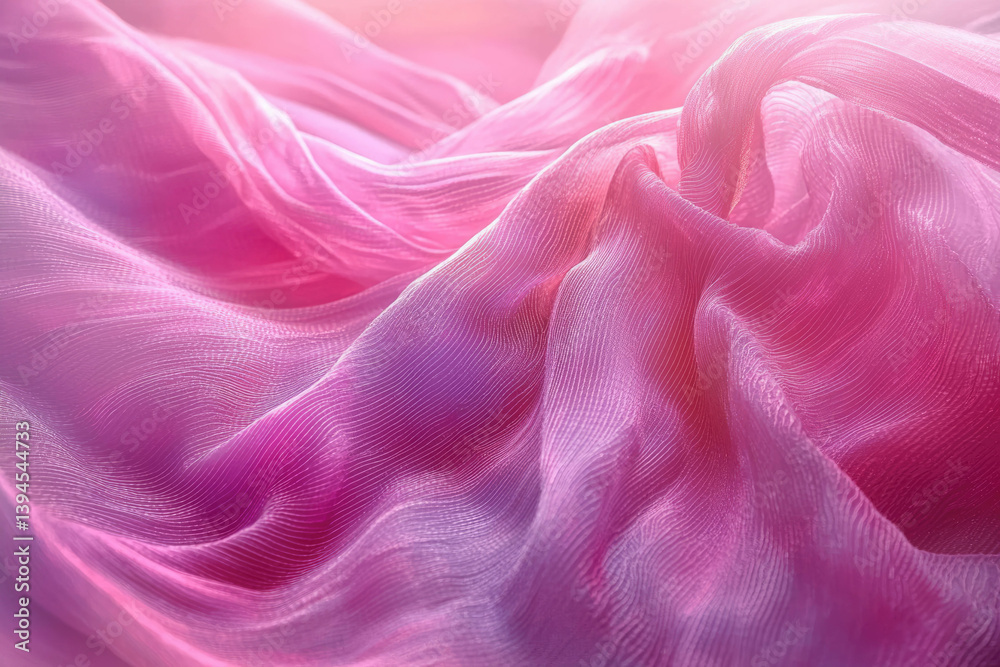 Aufkleber wavy pink fabric with light and shadow effect, creating an elegant and luxurious texture for backgro