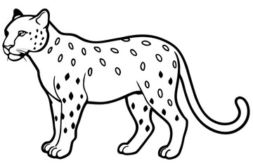 Elegant Addax antelope silhouette in minimalist line art vector style. This clean and modern wildlife design features the distinctive curved horns and sleek profile of the desert-dwelling Addax, ideal