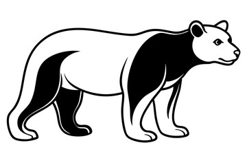 Elegant Addax antelope silhouette in minimalist line art vector style. This clean and modern wildlife design features the distinctive curved horns and sleek profile of the desert-dwelling Addax, ideal