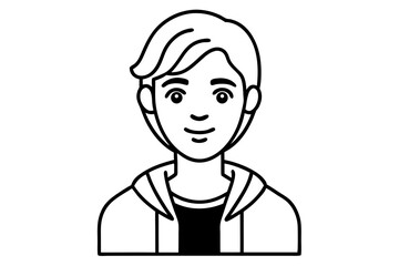 vector illustration of a man with a smile