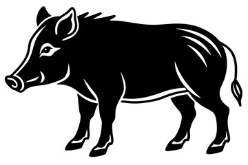 Elegant Addax antelope silhouette in minimalist line art vector style. This clean and modern wildlife design features the distinctive curved horns and sleek profile of the desert-dwelling Addax, ideal