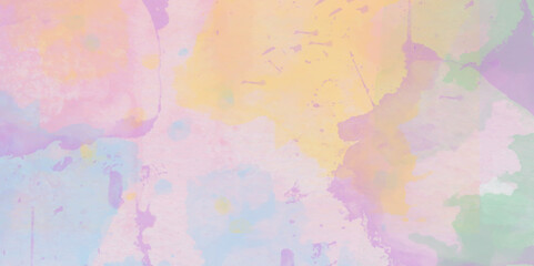 Abstract pastel colors watercolor background. Textured abstract bright watercolor stains background. Abstract artistic background print decorative art design wallpaper painting. 
