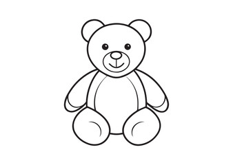 Obraz premium Teddy bear silhouette vector