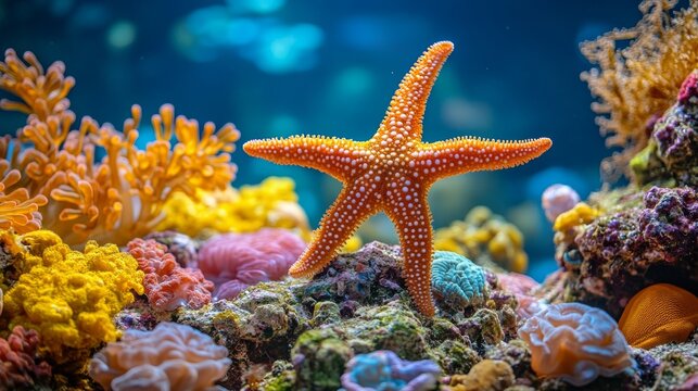 Having a Fromia seastar in a coral reef aquarium makes for one of the most impressive living decorations