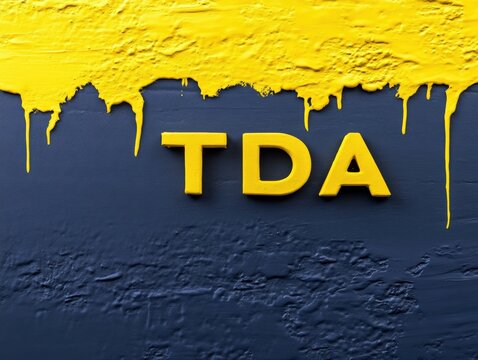 Abstract tda art on gray wall