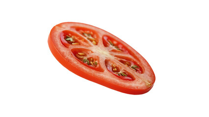 A fresh, sliced tomato ring element, ideal for food-related or fresh designs.