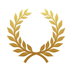 Obraz premium Gold laurel wreath symbolizing achievement or victory