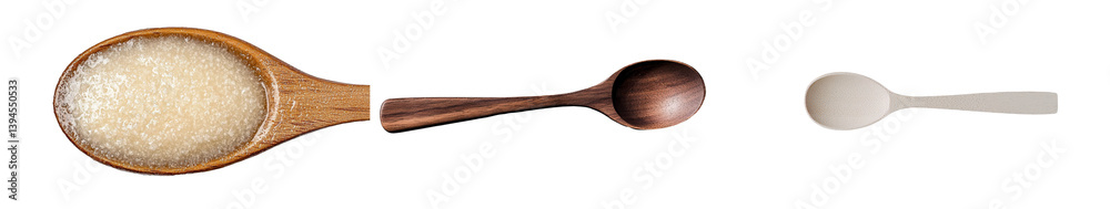 Poster minimalist mockups featuring wooden and ceramic spoons with sugar highlight design simplicity and el