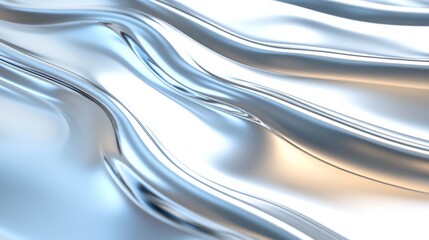 Obraz premium A series of 3D chrome abstract liquid forms, showcasing realistic renderings of contemporary inflated metal objects