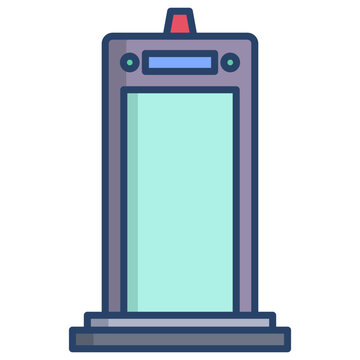 recommend clip art: Linear color Security check machine icon