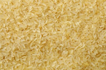 Pile of brown rice as a background, close up
