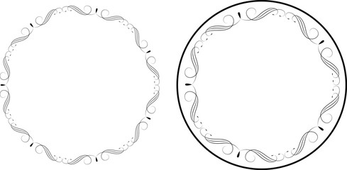 vector frames black on a white background