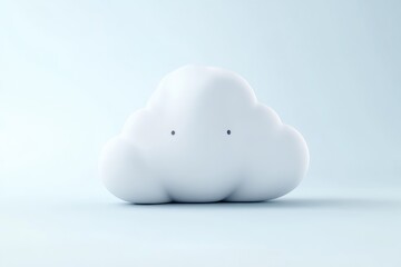 Simple, cartoonish cloud illustration