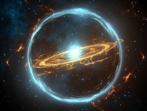 highly detailed image of a lighting alaxy in deep space 