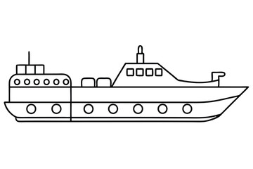 Obraz premium Swiftcarrier gx10 line art illustrating the future of transportation systems.