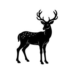 Obraz premium Deer Silhouette vector illustration