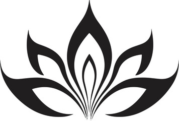 Sleek Floral Composition Minimalist Black Icon Chic Single Bloom Black Artistic Emblem