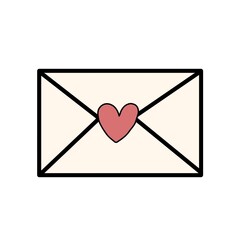 envelope with little heart in the middle