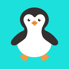 Cute Penguin Cartoon Vector Animal Illustration