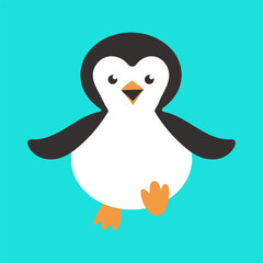Fototapeta premium Cute Penguin Cartoon Vector Animal Illustration