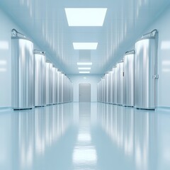 Hallway in research lab