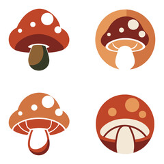 Mushroom logo icon vector design template