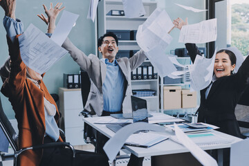 business meeting businesswoman woman office entrepreneur presentation success applause applauding...