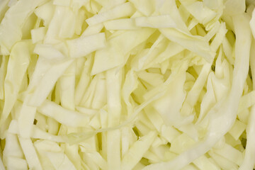 Shredded white cabbage