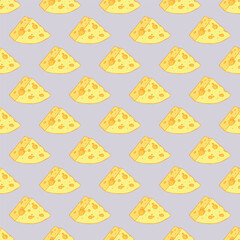 Seamless pattern with cheese doodle for decorative print, wrapping paper, greeting cards, wallpaper and fabric