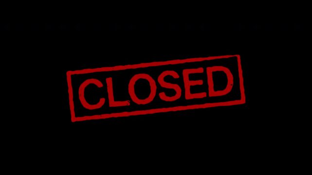ハンコ風テキストアニメーション(横長印) - CLOSED -