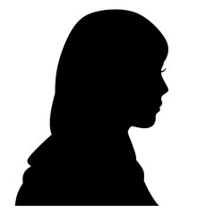 Arab girl silhouette isolated on white background. Arab girl icon vector illustration design.