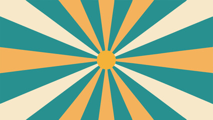 Vintage Radial Stripes Vector Graphic.