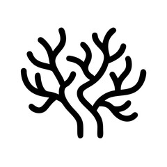 Obraz premium Coral icon illustration in minimalist style 