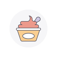 Ice Cream vector icon stock illustration