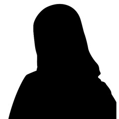 Arab girl silhouette isolated on white background. Arab girl icon vector illustration design.