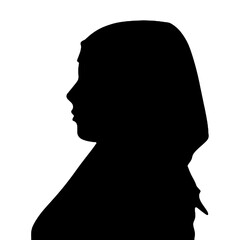 Arab girl silhouette isolated on white background. Arab girl icon vector illustration design.