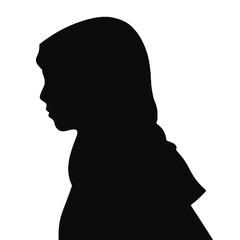 Arab girl silhouette isolated on white background. Arab girl icon vector illustration design.
